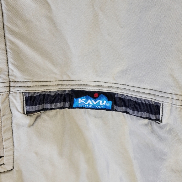 Mens Kavu Jacket Khaki 1/2 Zip Side Zippers Size Large Cotton - Picture 2 of 12